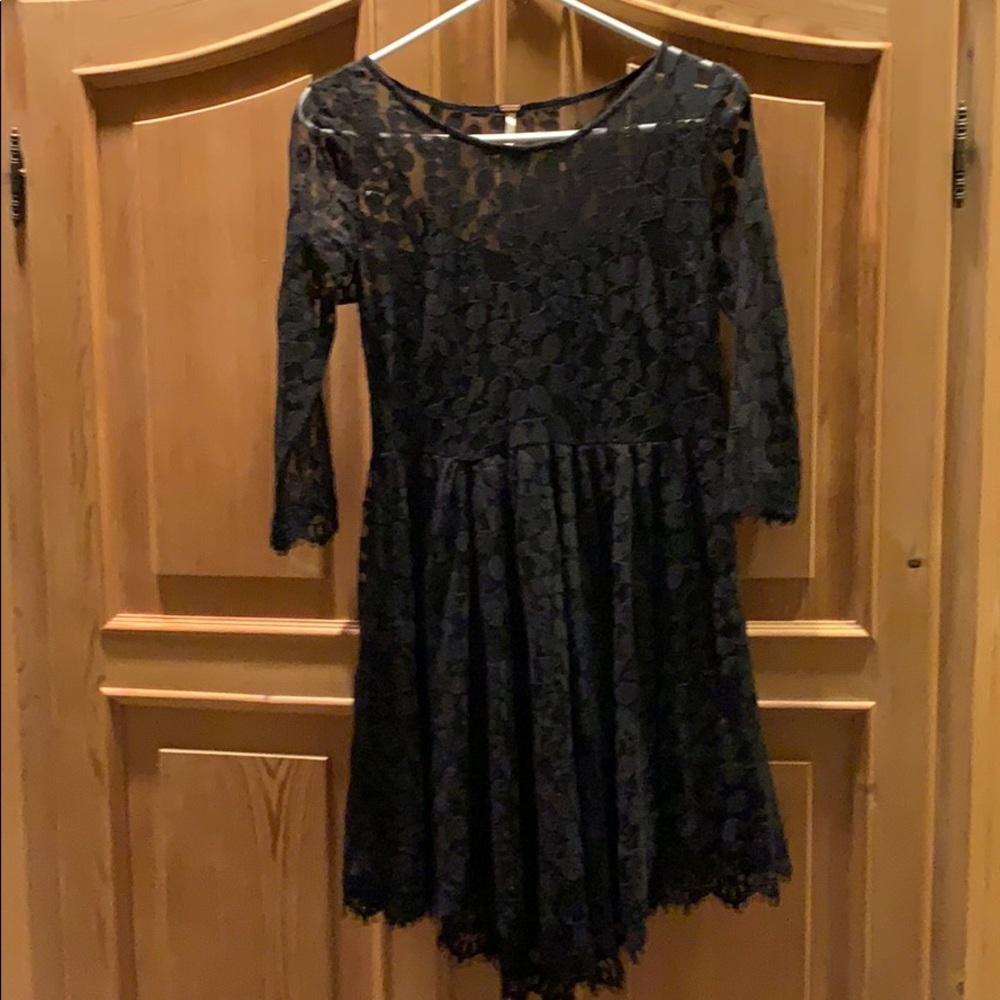 Free People black lined dress.  Sz 2